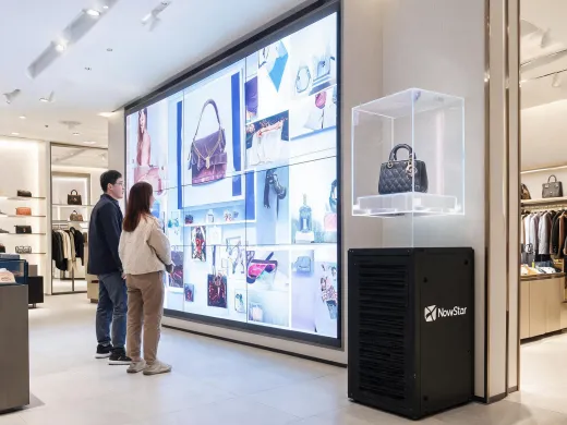 Retail digital signage wall